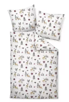 Постельные принадлежности Janine, 155x220 см, зеленый/натуральный/красный