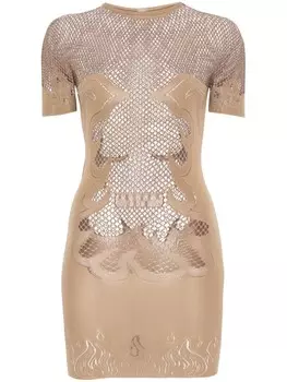 POSTER GIRL платье мини Pin Up, нейтральный цвет