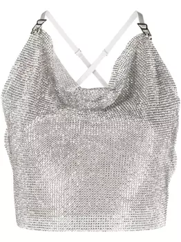 POSTER GIRL топ Bambi со стразами, синий