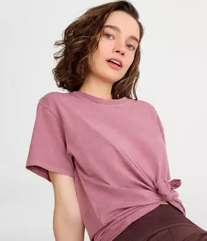 Постиранная футболка свободного кроя с круглым вырезом Aeropostale, фиолетовый