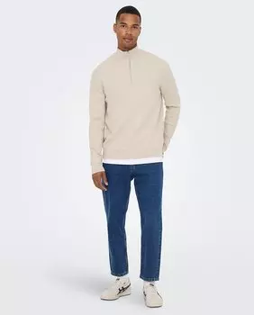 Постиранные мужские джинсы узкого кроя Only & Sons, синий