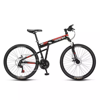 Складной горный велосипед FOREVER 26-дюймовый 27-скоростной для взрослых, красный/черный