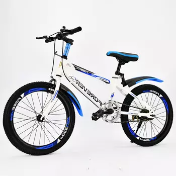 Постоянный детский велосипед, горный велосипед, односкоростное колесо, белый + нейкед, 22 дюйма HJ FOREVER
