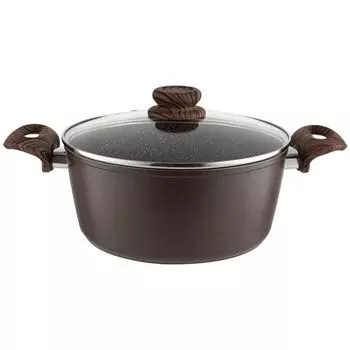 ПОТ ИНДУКЦИОННАЯ кастрюля со стеклянной крышкой Алюминиевая кастрюля с антипригарным покрытием STOCK POT 4,0 л Florina