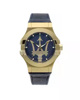 Potenza R8851108035 мужские часы из кожи с синим ремешком Maserati, синий