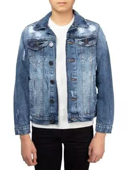 Потертая джинсовая куртка для мальчика X Ray, синий