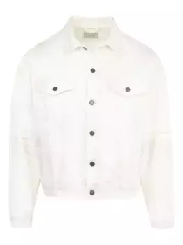 Потертая джинсовая куртка Seekings, белый