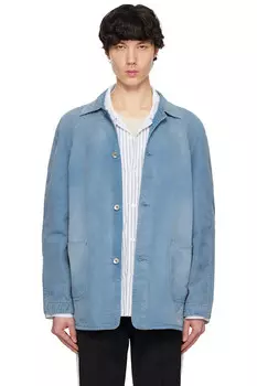 Потертая джинсовая куртка в стиле кабан Maison Margiela, синий