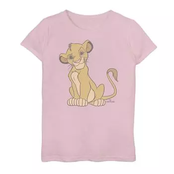 Потертая футболка Disney's The Lion King Simba для девочек 7–16 лет с улыбкой Licensed Character