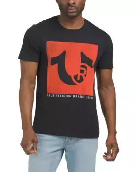 Потертая футболка True Religion, черный