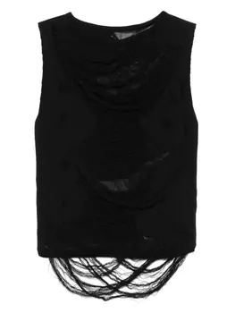 Потертая майка MM6 Maison Margiela, черный