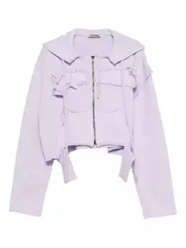 Потертая толстовка с капюшоном на молнии Ottolinger, фиолетовый