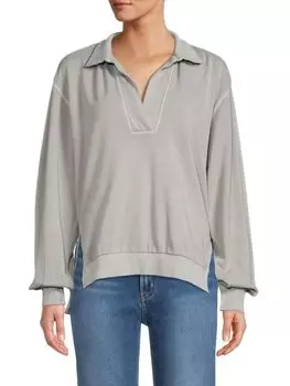 Потертая толстовка с приспущенными плечами Grey State Grey