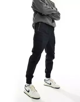 Потертые брюки-карго черного цвета Hera