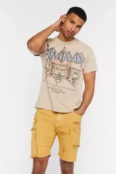 Потертые джинсовые шорты Forever 21, бронзовый