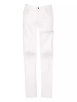Потертые джинсы AMIRI, белый