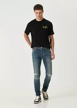 Потертые джинсы Amiri, синий
