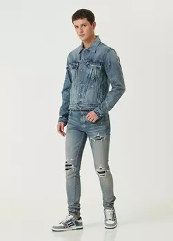 Потертые джинсы Amiri, синий
