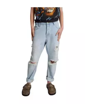 Потертые джинсы One Teaspoon, синий