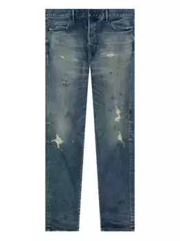 Потертые джинсы с потертостями John Elliott, синий