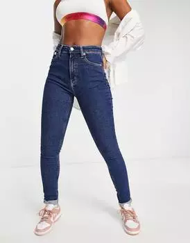 Потертые джинсы скинни с высокой посадкой Calvin Klein Jeans