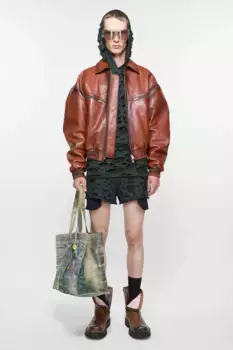 Потертые шорты Acne Studios, выцветший черный