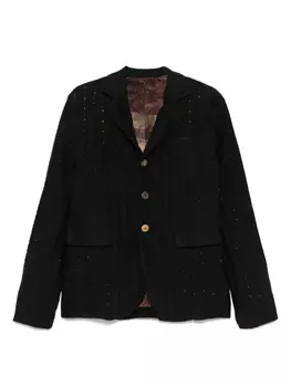 Потертый блейзер CHIAHUNG SU, черный