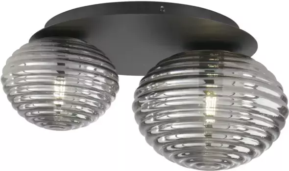 Потолочные светильники ECO-LIGHT "Потолочный светильник RIPPLE", 2 лампочки, лампа E27 | Лампы можно менять 45,00 см, Высота: 21,50 см., черный