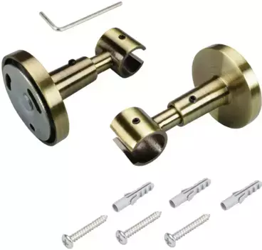 Потолочный кронштейн Liedeco для карнизов, (1 шт.), для карнизов 16 мм 1,6 см, цвет messingfarben/antik