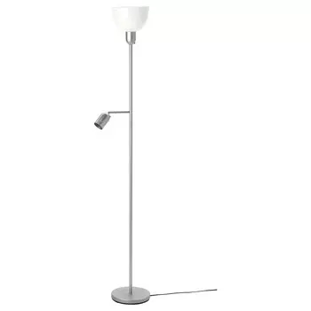 Потолочный прожектор/лампа для чтения, серебристый/белый, HEKTOGRAM IKEA