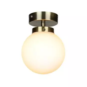 Потолочный шаровой светильник для ванной комнаты из латуни белого цвета E14 Licht-Erlebnisse, золото