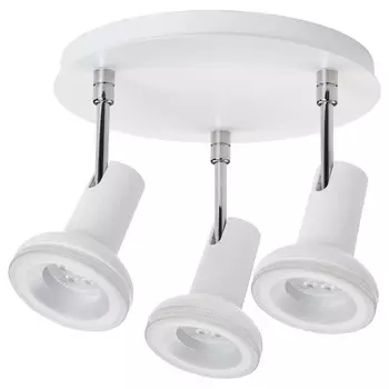 Потолочный софит Ikea Stratosfar, 3-spots, белый/хром