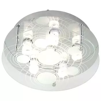 Потолочный светильник, 6 лампочек, сатиновое стекло, D 33 см Globo Lighting, серебро