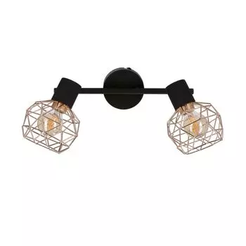 Потолочный светильник Acrobat / Потолочный светильник в индустриальном стиле / Минималистское потолочное освещение 2X40 Вт / E14 / Черный + золотой KAYANI