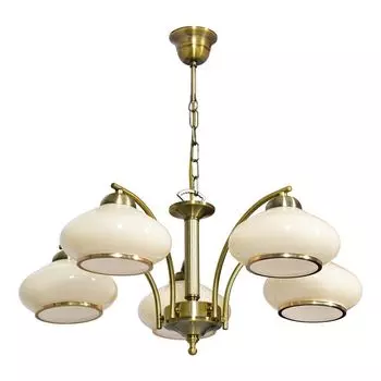 Потолочный светильник Activejet Classic, подвесной светильник RITA Patina 5xE27 для гостиной, бежевый