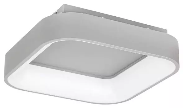 Потолочный светильник Adeline серо-белый светодиод 28 Вт Д: 12,5 см Ш: 45 см с регулировкой яркости с помощью пульта дистанционного управления Rabalux