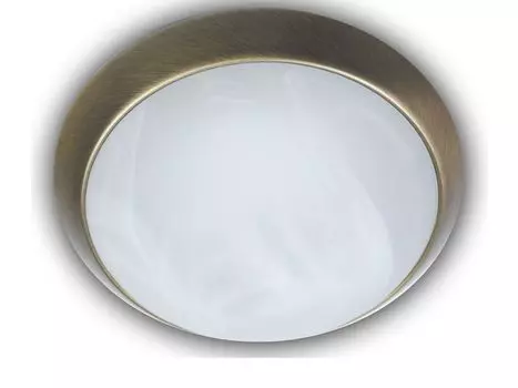 Потолочный светильник АЛЕБАСТЕР декоративное кольцо старая латунь освещение прихожей светильник для прихожей 40см Niermann Standby, белый