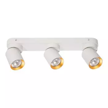 Потолочный светильник Andy 3Xgu10 белый + золотой потолочный светильник с точечными светильниками Milagro