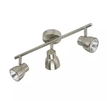 Потолочный светильник B-картон Briloner Baffle Светодиодный потолочный светильник с 3 лампами точечный светильник, матовый никель, черный