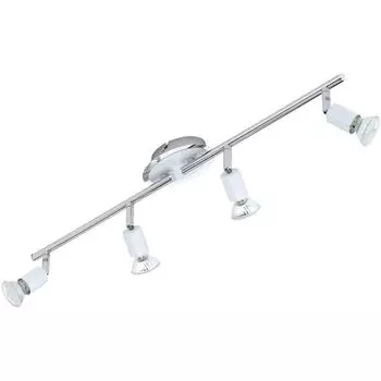 Потолочный светильник B-картон Briloner Белый светодиодный потолочный светильник 4-ламповый точечный светильник бело-хром