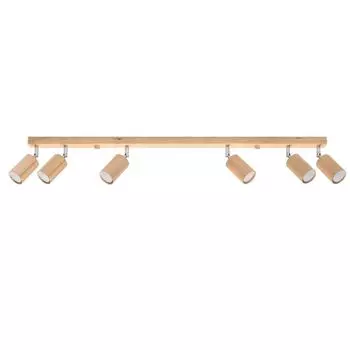 Потолочный светильник BERG 6 натуральное дерево 6xGU10 40Вт дерево 20x5x120см Sollux Lighting