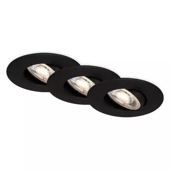 Потолочный светильник Briloner пластиковый черный светодиод 3000 Кельвин 480 лм IP65 4,9 Вт