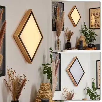 Потолочный светильник »Campertogno«, металл/дерево/пластик, натуральный/черный/белый hofstein