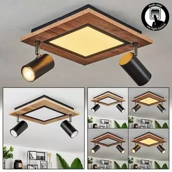 Потолочный светильник »Castelverrino«, металл/МДФ/пластик, черный/хром hofstein, серебро