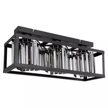 Потолочный светильник, черный, дымчатый хрусталь, L 51 см Globo Lighting