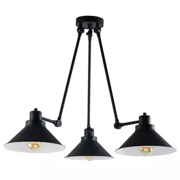 Потолочный светильник черный E27 металлический промышленный потолочный светильник Licht-Erlebnisse