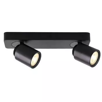 Потолочный светильник Deko-Light Librae Linear в черном и матово-сером цвете GU10, 2 лампы, черный