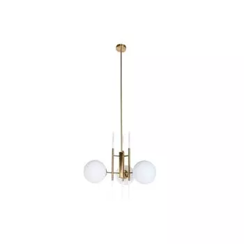 Потолочный светильник DKD Home Decor 64 x 64 x 64 см Кристалл Золото Металл Белый 50 Вт