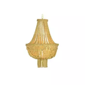 Потолочный светильник DKD Home Decor Металл Коричневый Желтый 40 Вт Дерево МДФ (40 x 40 x 60 см)