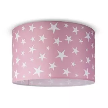 Потолочный светильник для детской комнаты, подвесной светильник, детский абажур, тканевый, круглые звезды Paco Home, белый